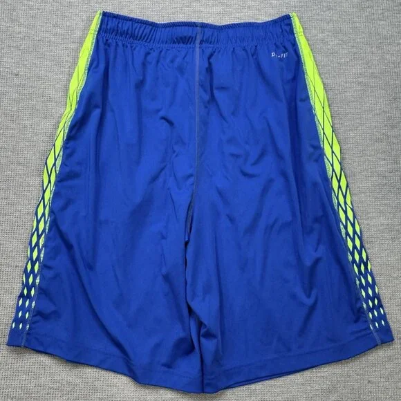 Nike Dri Fit Mens Blue Basketball Shorts Elastic Waist Inner Drawstring Size M - Picture 2 of 13